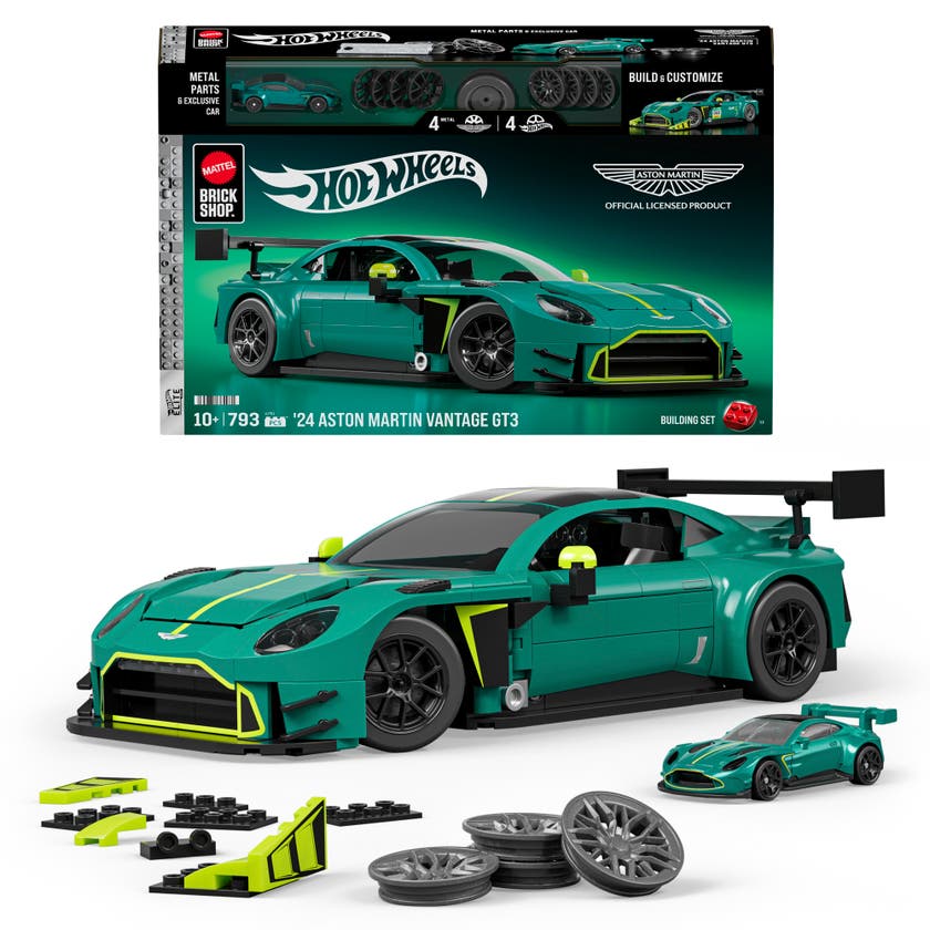 Mattel Brick Shop Hot Wheels 24 Aston Martin Vantage GT3