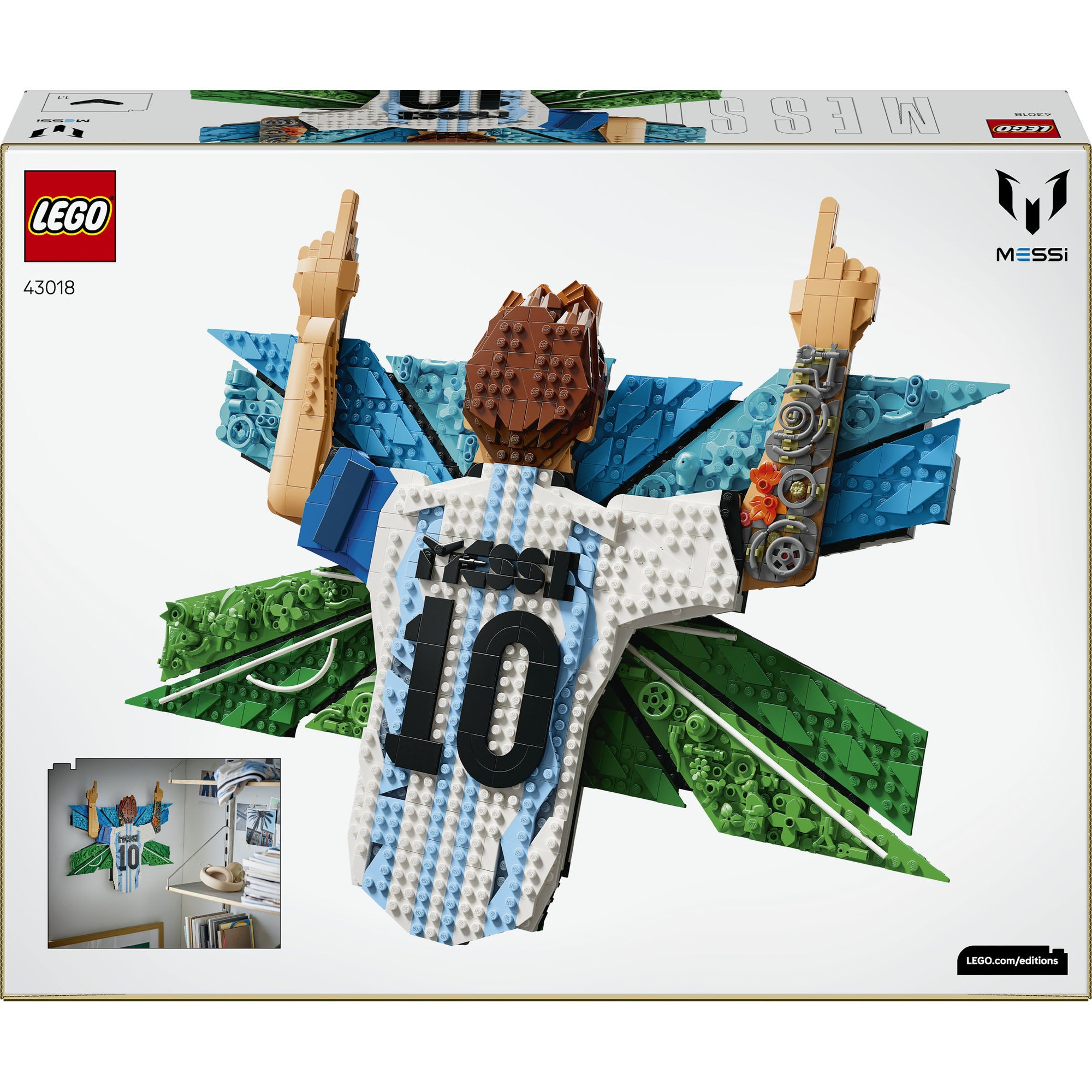 LEGO® Editions Lionel Messi feirer seieren. Byggesett 43018