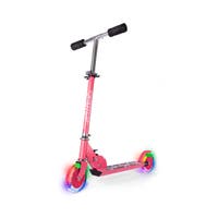 Sparkesykkel rosa med LED-hjul og bakbrems – Skills