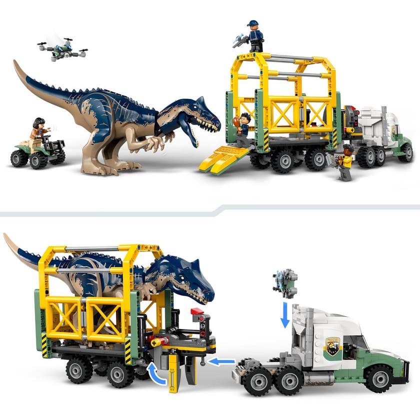 LEGO Jurassic World 76966, Dinosauroppdrag: transportbil med allosaurus