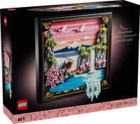 Landskap med japanske kirsebærtrær