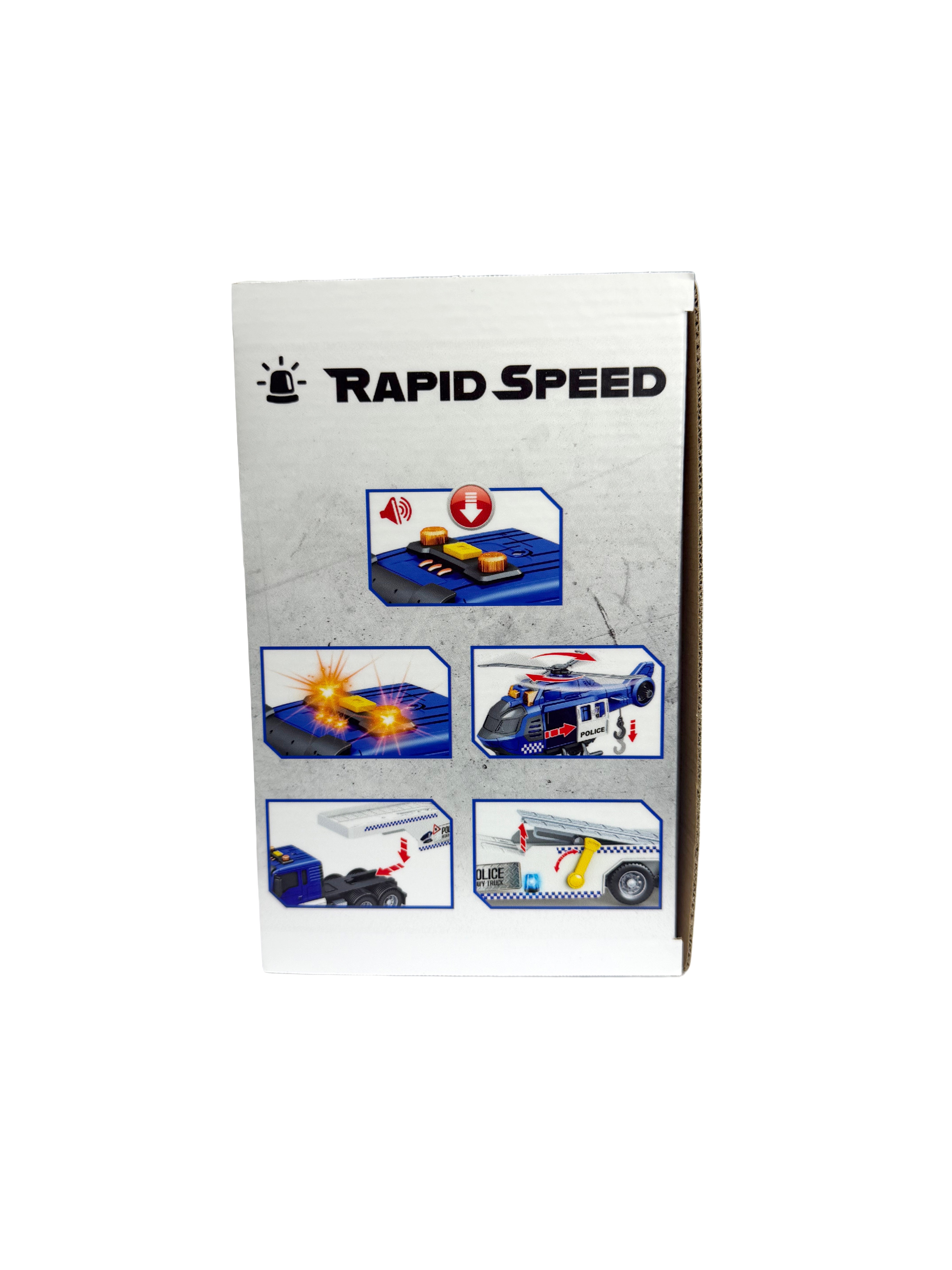 Rapid Speed Langtrailer med politibil og helikopter