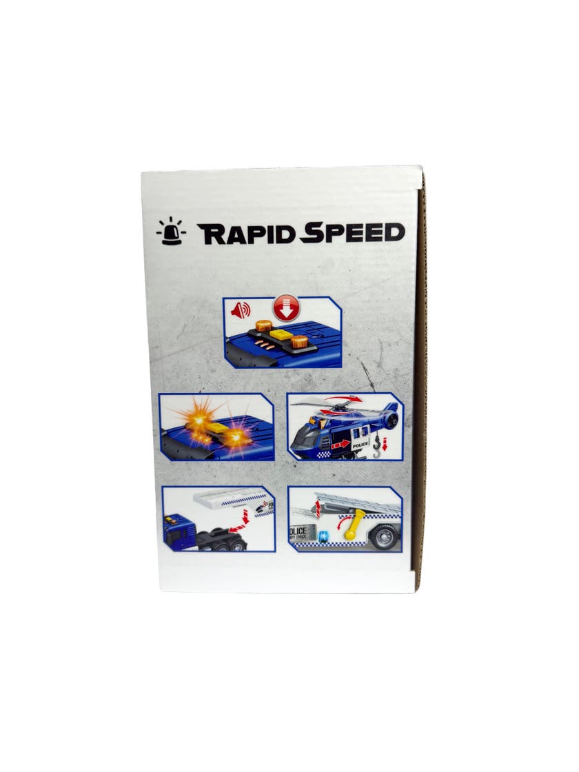 Rapid Speed Langtrailer med politibil og helikopter