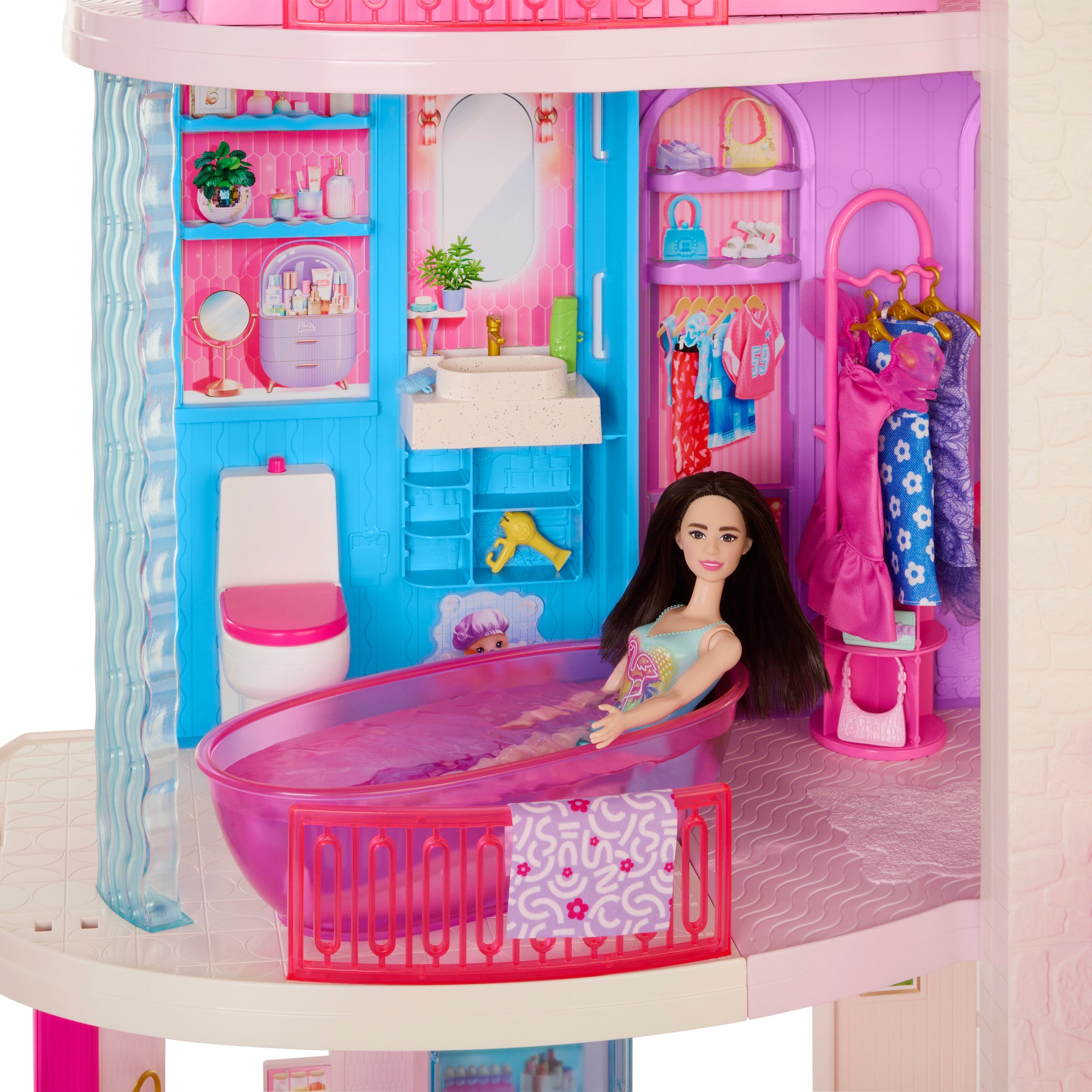 Barbie Dreamhouse med 2 hus, bassenger og sklie