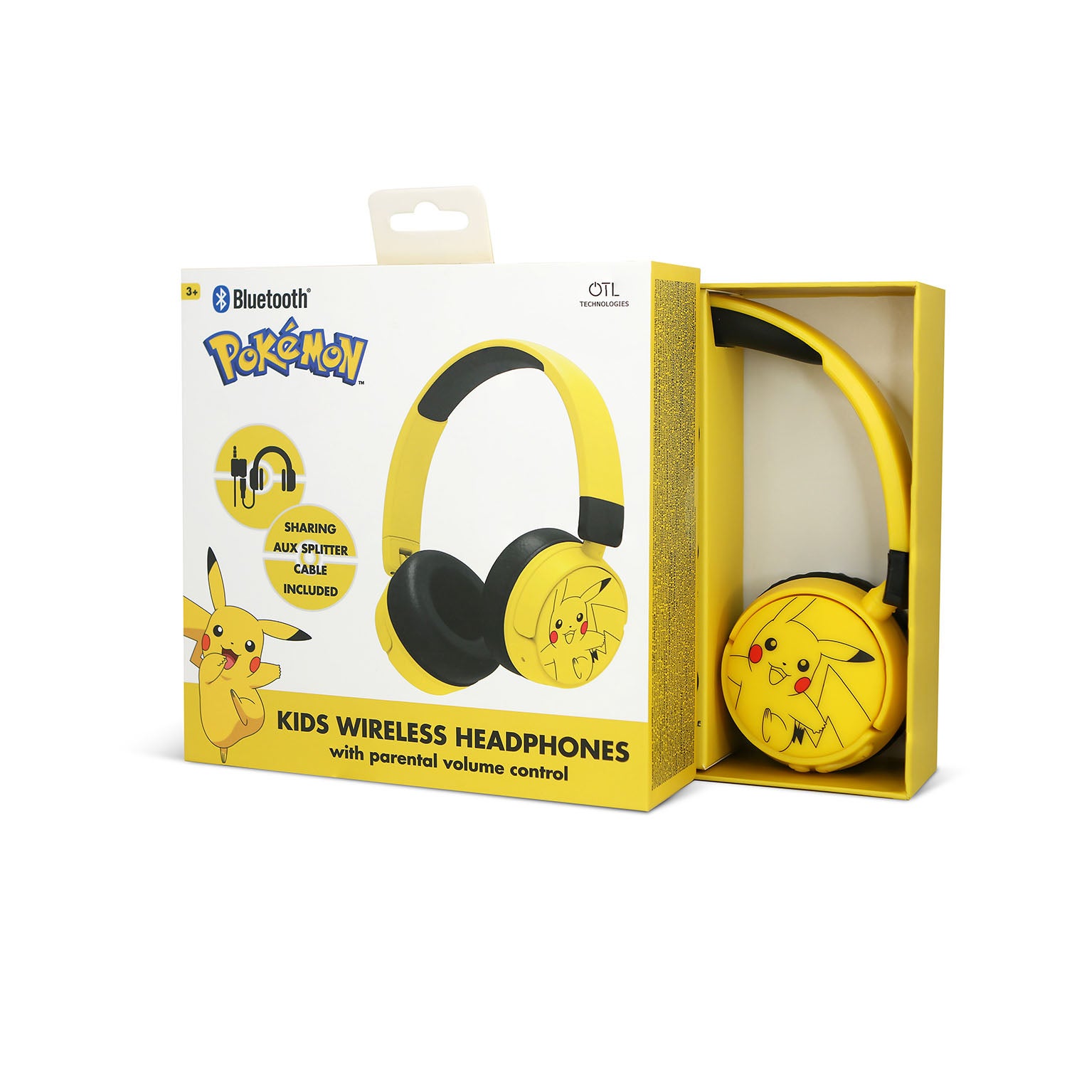 POKEMON Pikachu Trådløse Barnehodetelefoner 85/95dB