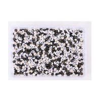 Bokstavperler svart/hvit mix L