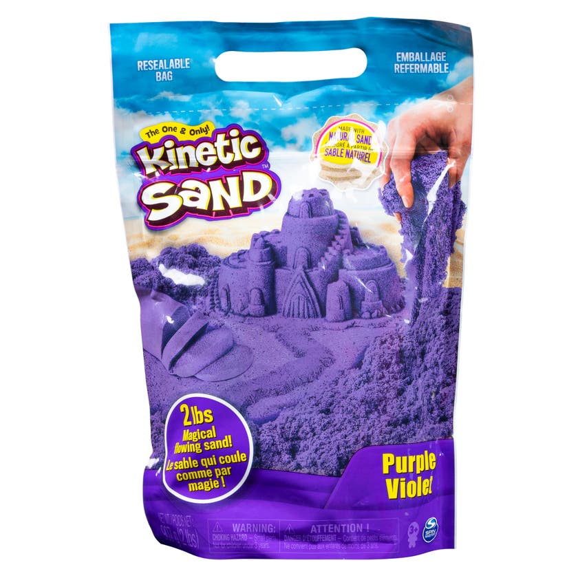Kinetic Sand fargepakke 0,9 kg – blå, grønn eller lilla