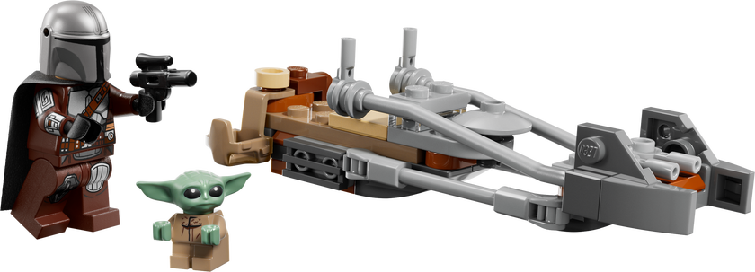 Mandalorianeren og Grogus speedersykkel