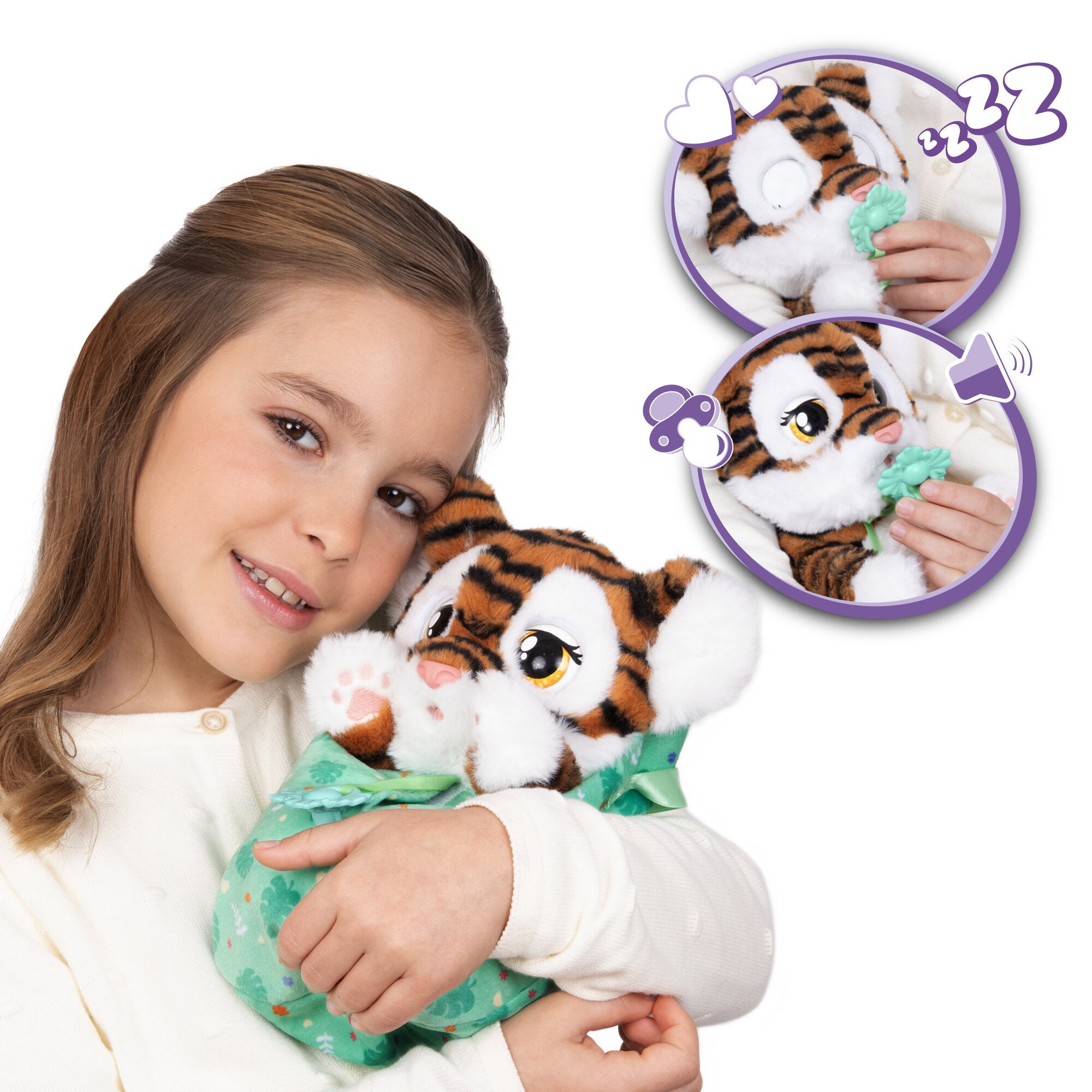 Baby Paws Tiger med snuttedyne og napp