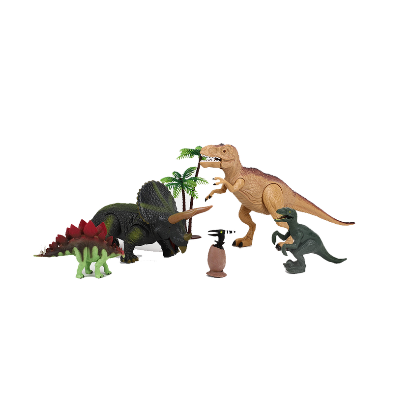 Dino Vs World, Sett med 4 Dinosaurer Lyd/Lys