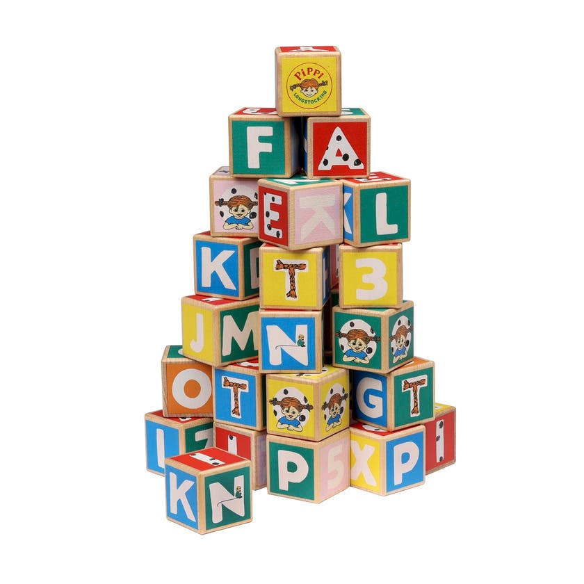 Pippi Bokstavblokker 36 stk