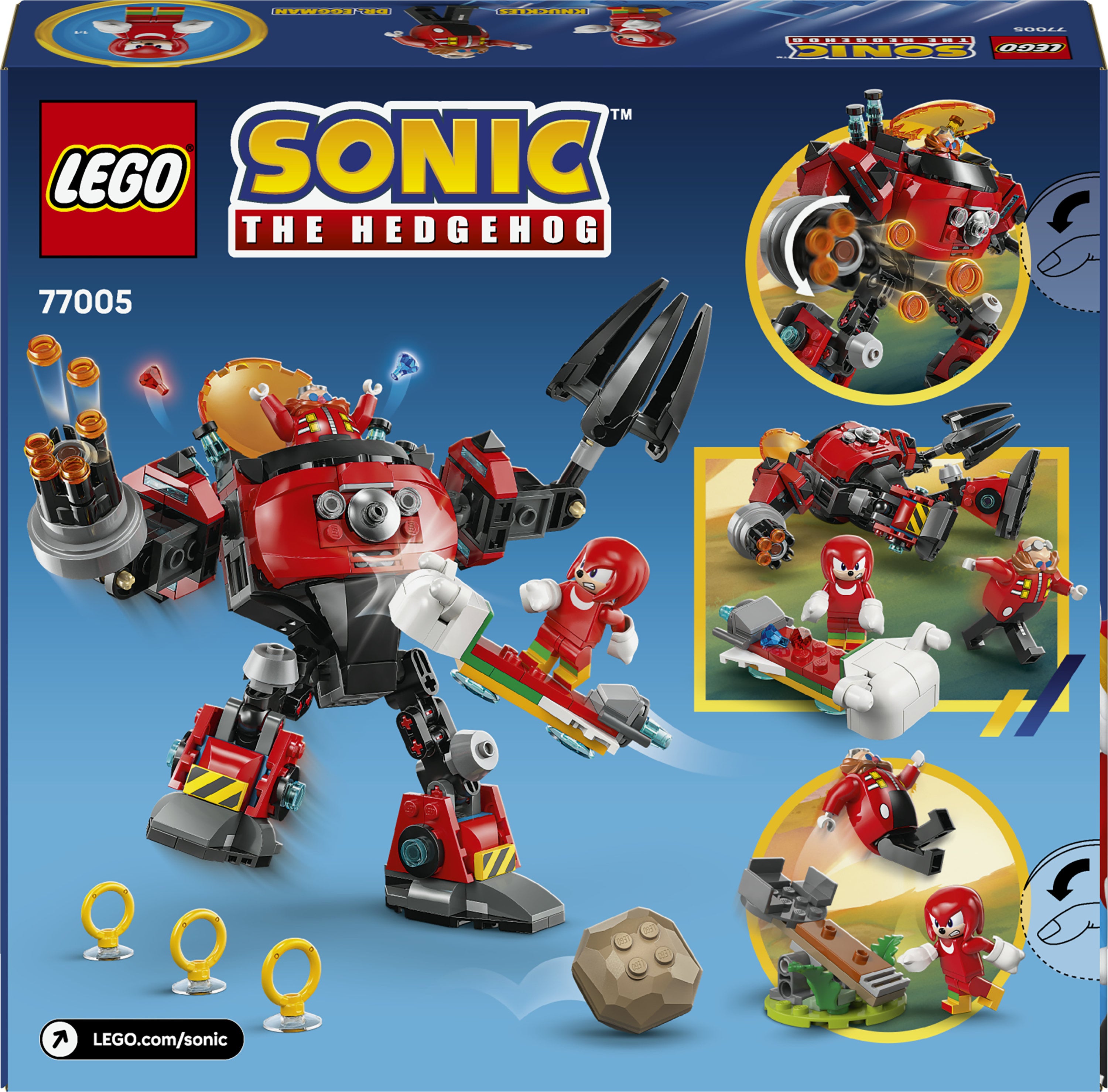 LEGO Sonic the Hedgehog™ 77005, Knuckles mot Dr. Eggmans Egg Crusher-robot