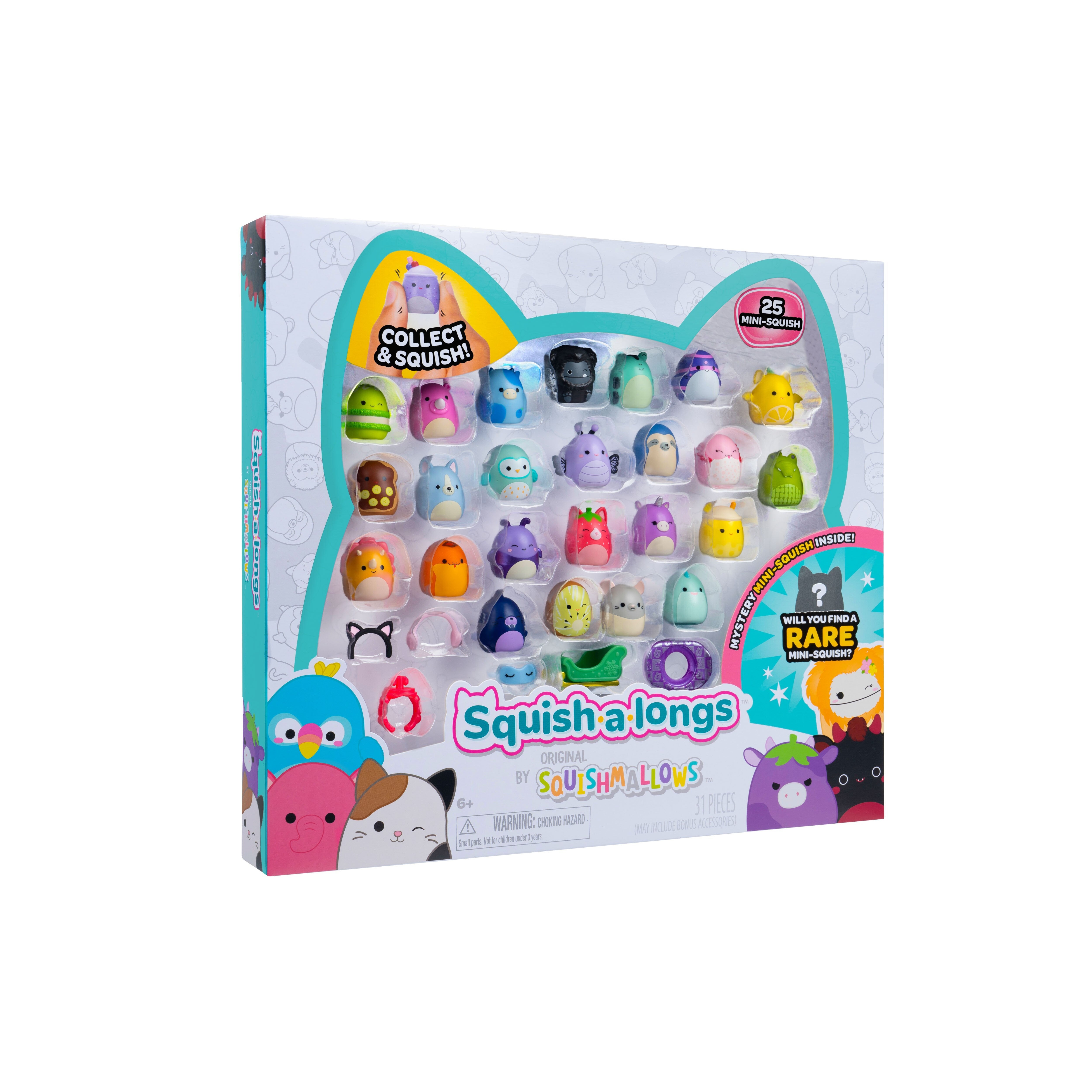 Squish-a-longs gummiballer 2,5 cm 25-pakk