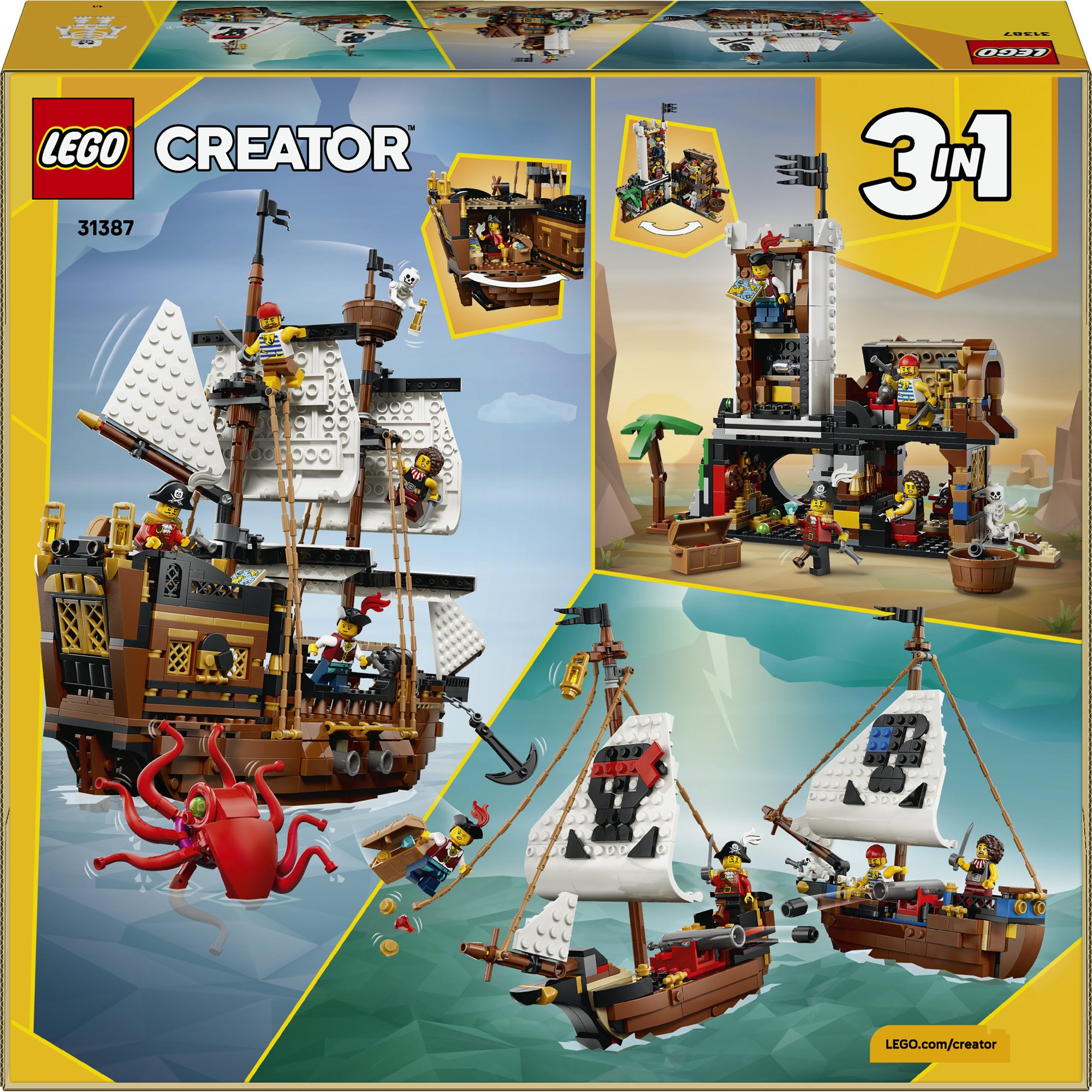 LEGO® Creator 3-i-1 Ikonisk sjørøverskute 31387