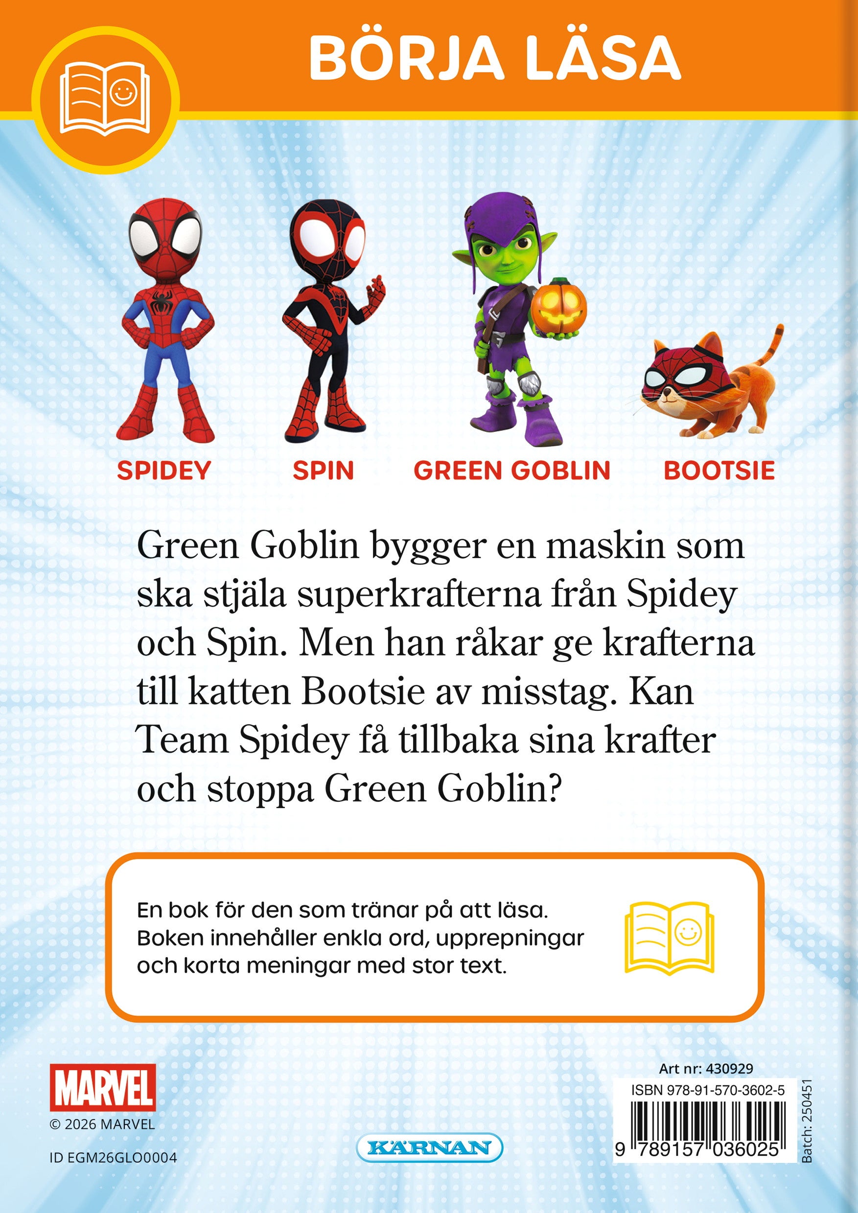 Spidey Cat - Begynn å lese