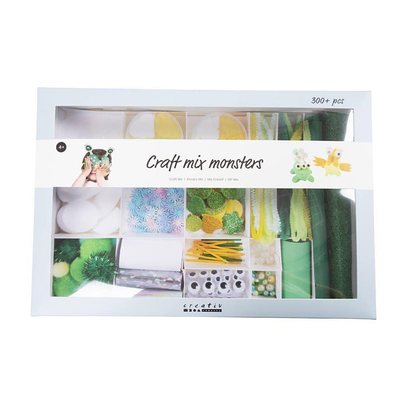 Kreativ eske, ulike farger, Monster, 1-pakning