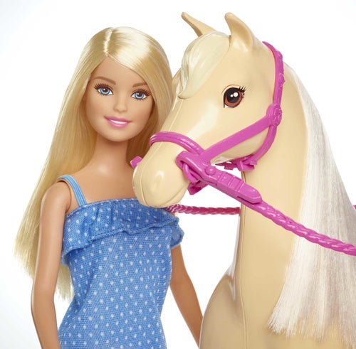 Barbie dukke och hest