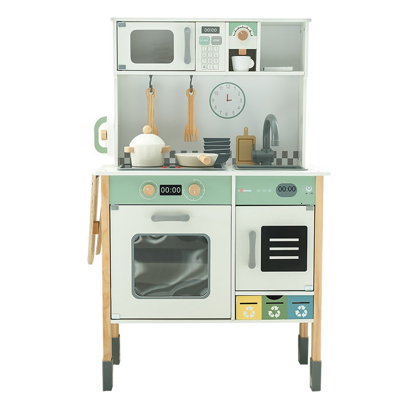 NAP - Kjøkken i tre, hvit og grønt