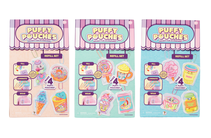 Puffy Pouches refillkit – lag 4 klemvennlige squishys