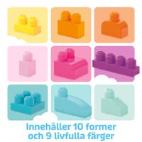 Mega Block Big Building Bag (60 klosser) - Pink