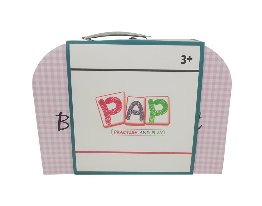 PAP, Blomstret Teservise for 4 med Brett, Metall