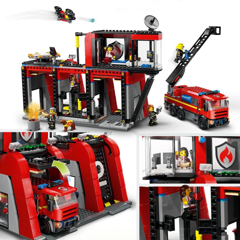 LEGO City 60414, Brannstasjon med brannbil