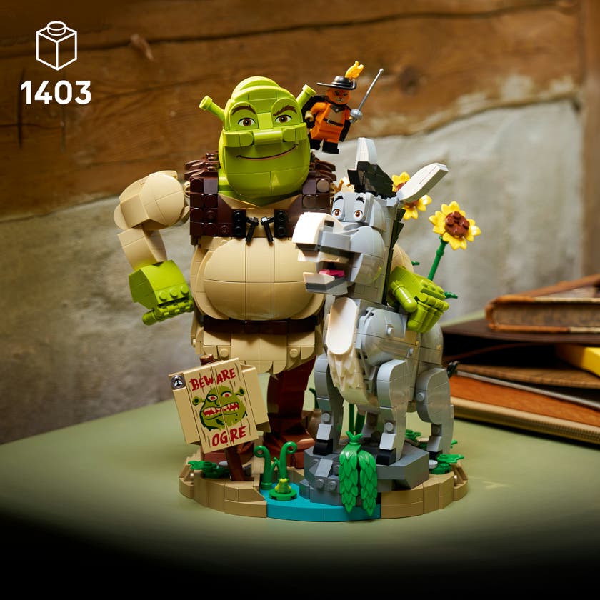 LEGO® Shrek: Shrek, Esel og Pus med Støvler, figursett 72423