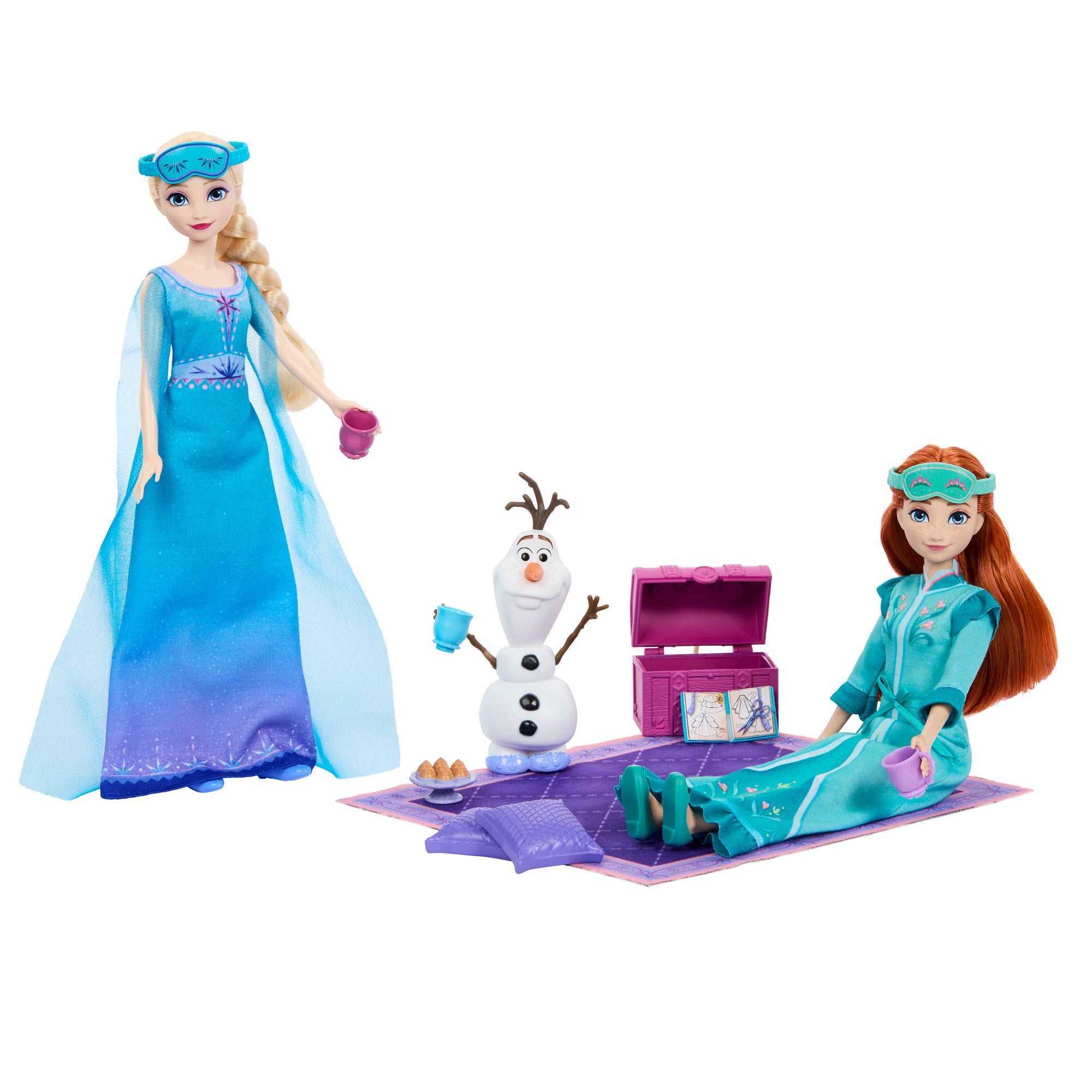 Disney Frozen Sovesett med Anna og Elsa Dukker