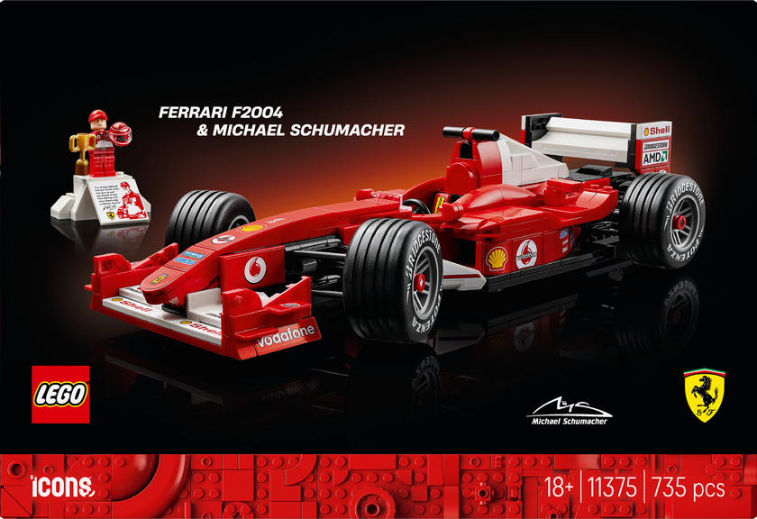 LEGO® Icons Ferrari F2004 og Michael Schumacher, bil 11375