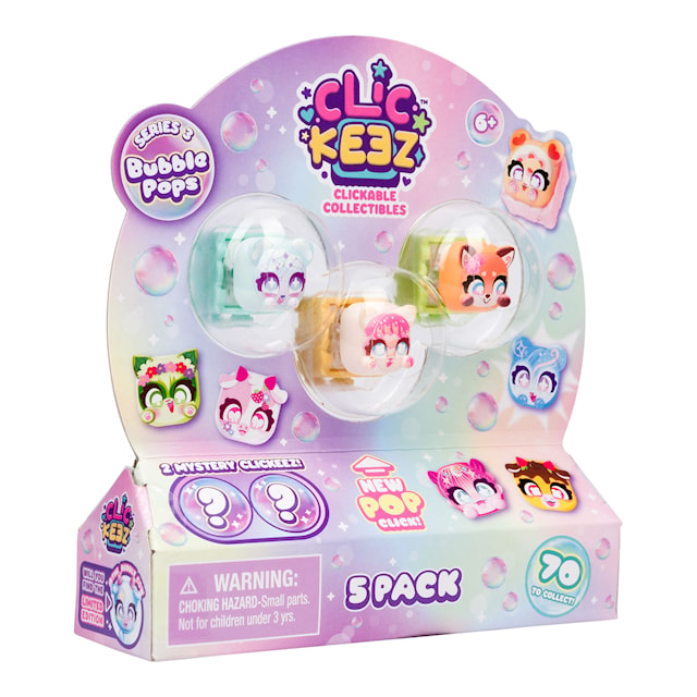 Clickeez Klikkbar Fidget-Nøkkelring 5 Figurer