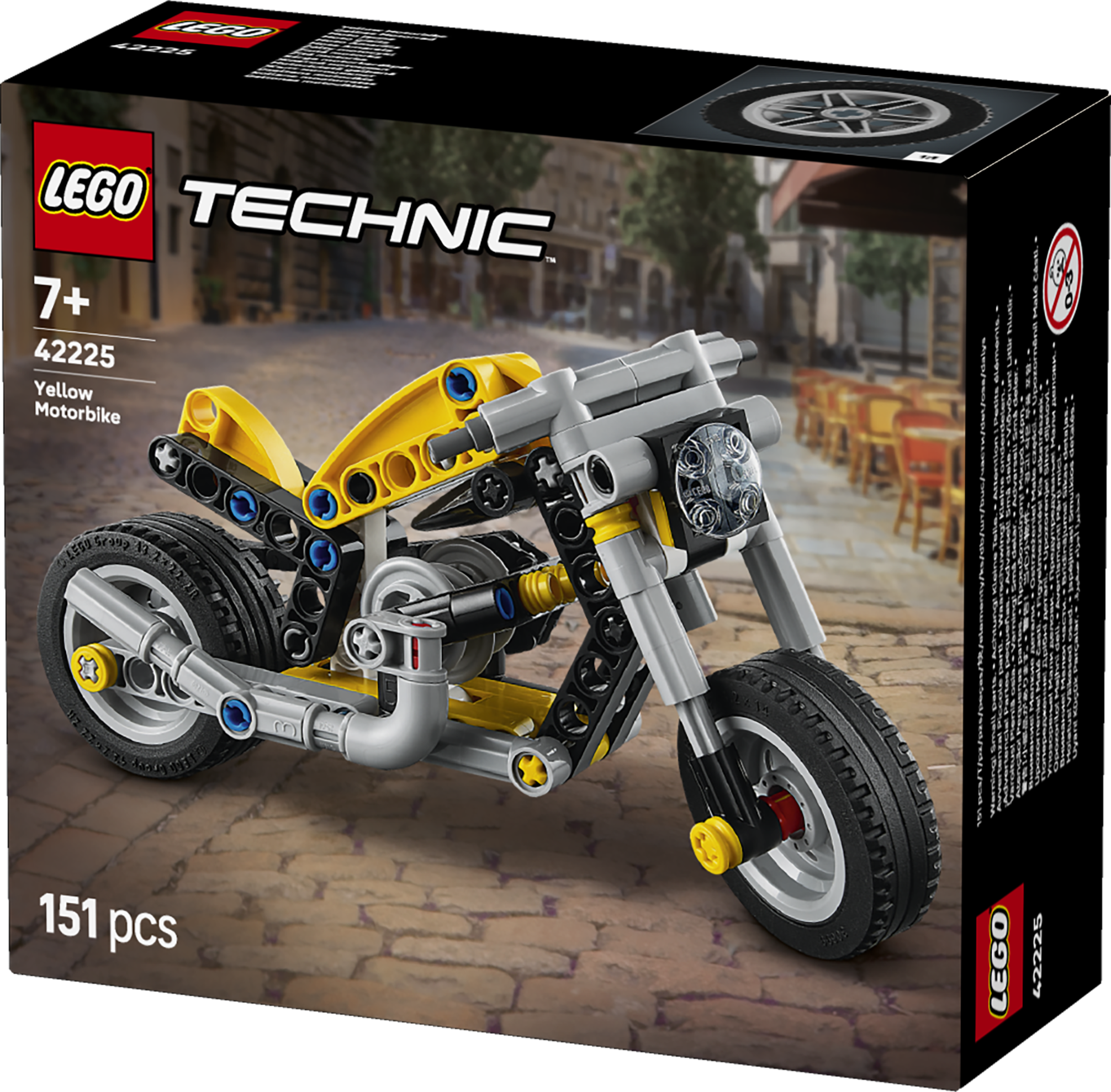 LEGO® Technic Gul motorsykkel, lekebyggesett 42225