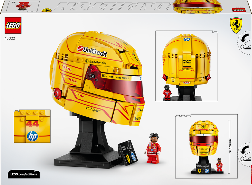 LEGO® Editions Scuderia Ferrari HP Lewis Hamilton hjelm 43022