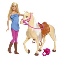 Barbie dukke och hest