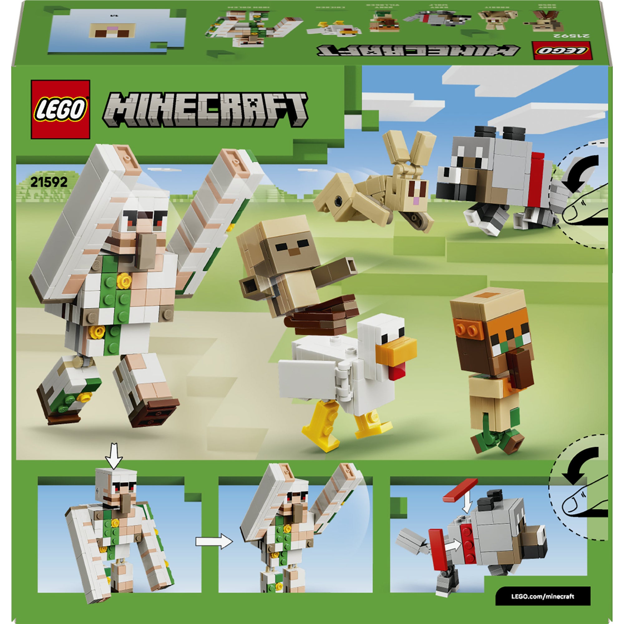 LEGO® Minecraft® Ørkenangrep med hønse-jockey, leke 21592