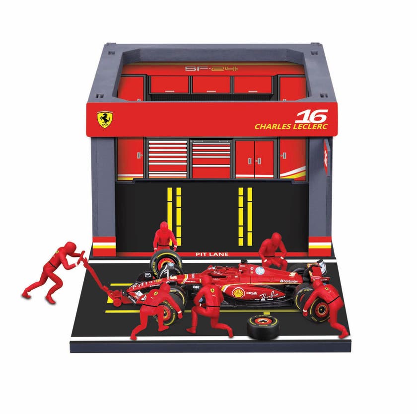 1:43 F1 Ferrari Sf-24 2024 Pit Pass Diorama Leclerc