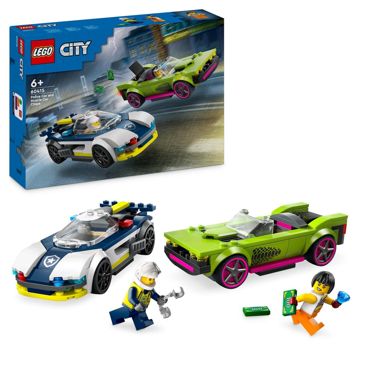 LEGO City 60415, Jakt med politibil og muskelbil
