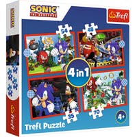 Sonic the Hedgehog puslespill 4-pakk
