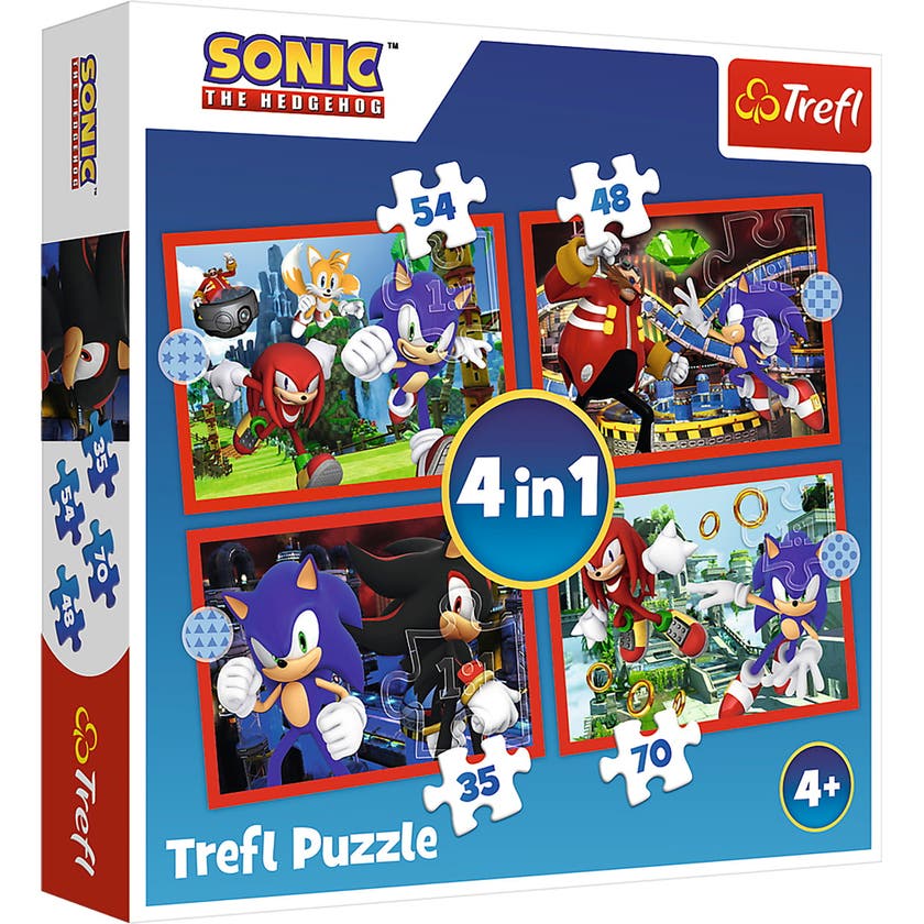 Sonic the Hedgehog puslespill 4-pakk