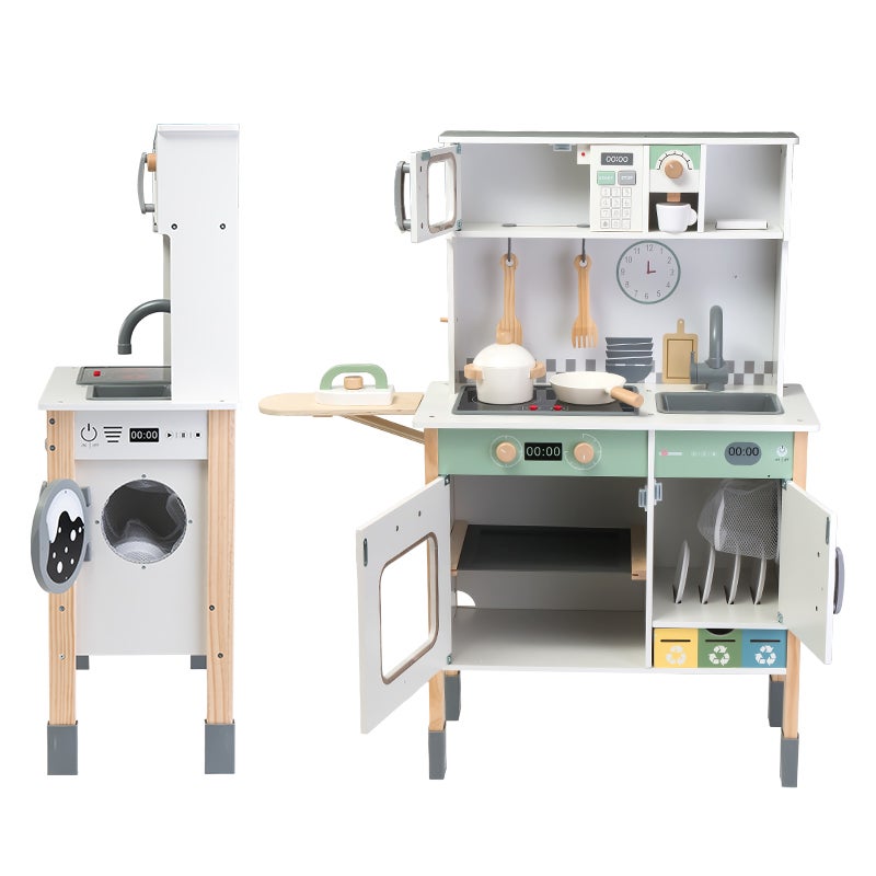 NAP - Kjøkken i tre, hvit og grønt