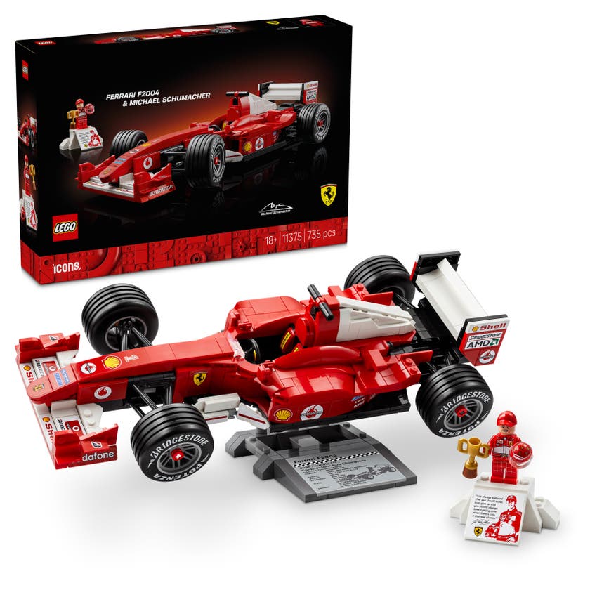 LEGO® Icons Ferrari F2004 og Michael Schumacher, bil 11375