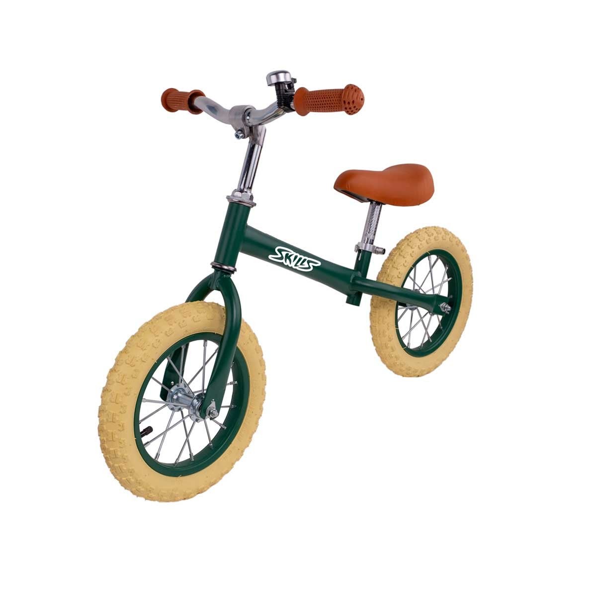Skills, Balansesykkel 12" Grønn med gummihjul