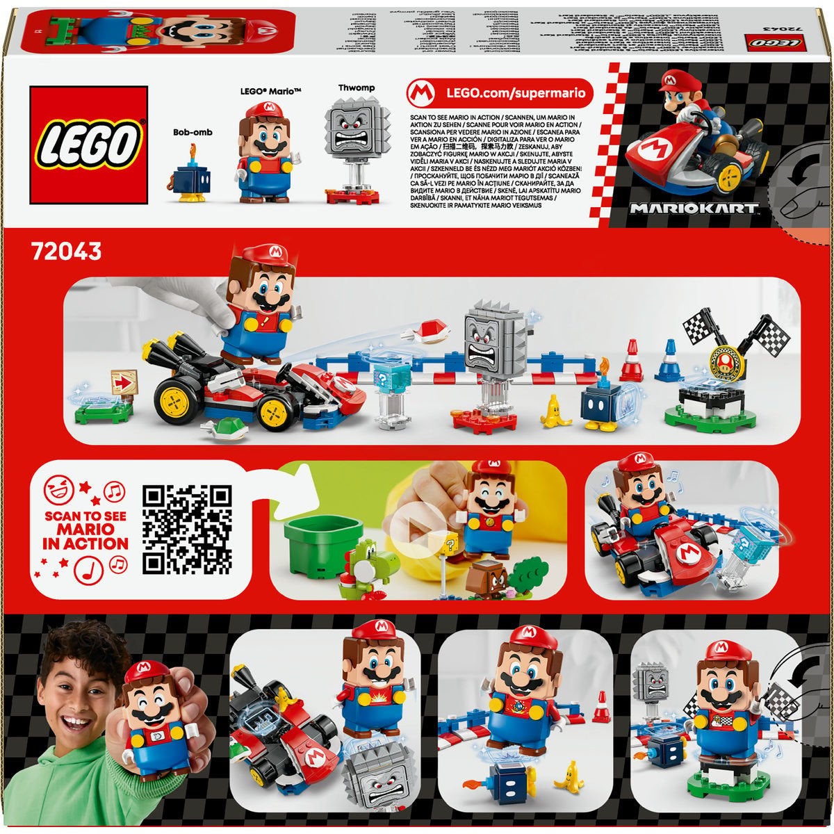 LEGO Super Mario 72043, Mario Kart™ – Interaktiv LEGO® Mario™ & Standard Kart