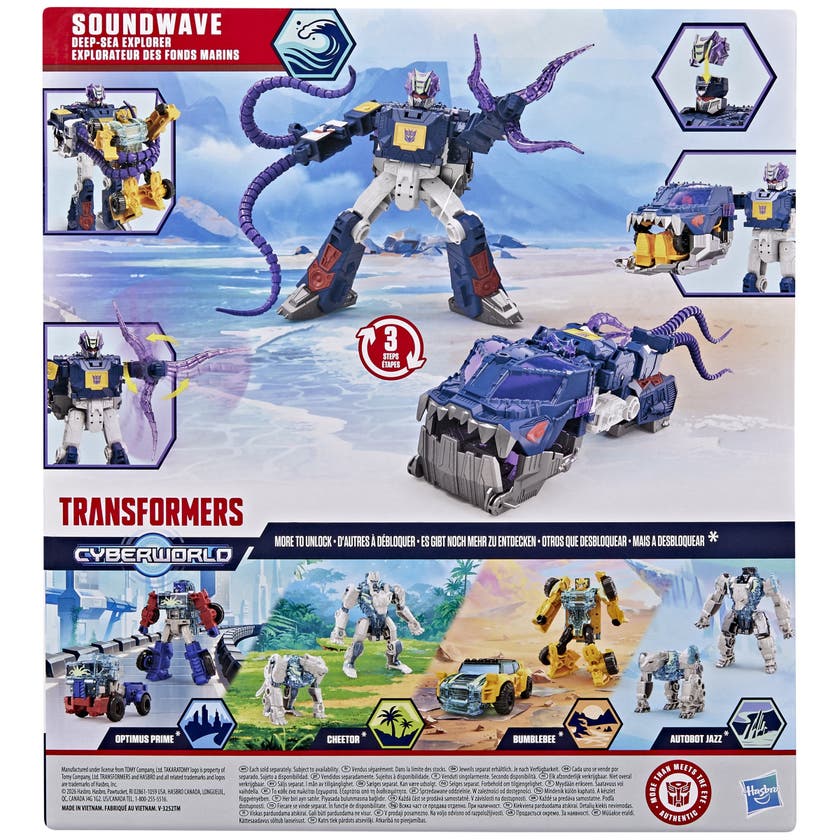 Transformers CYBERWORLD Soundwave Deep Sea Explorer, 22,5 cm