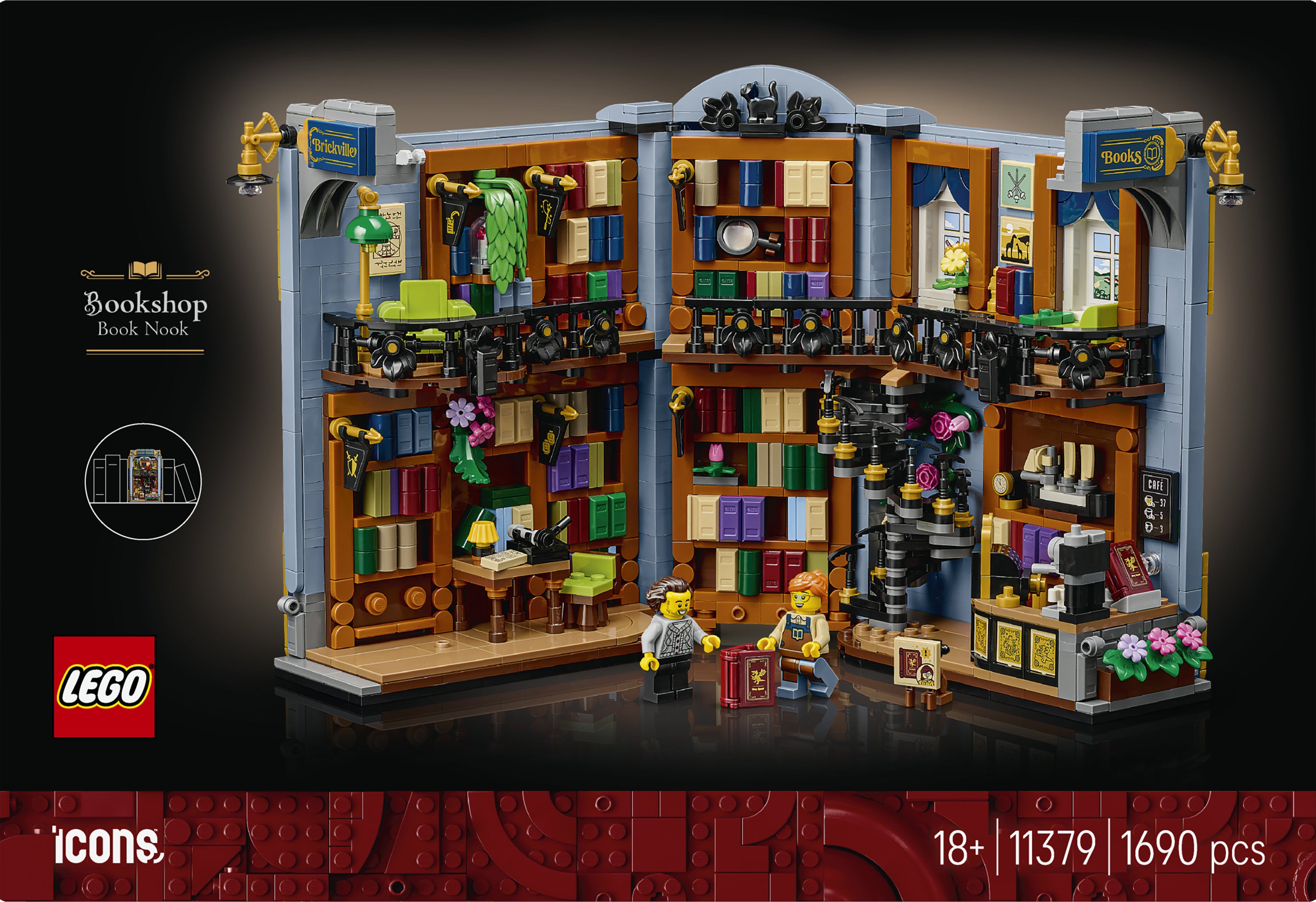 LEGO® Icons Bokhandel bokhylle 11379