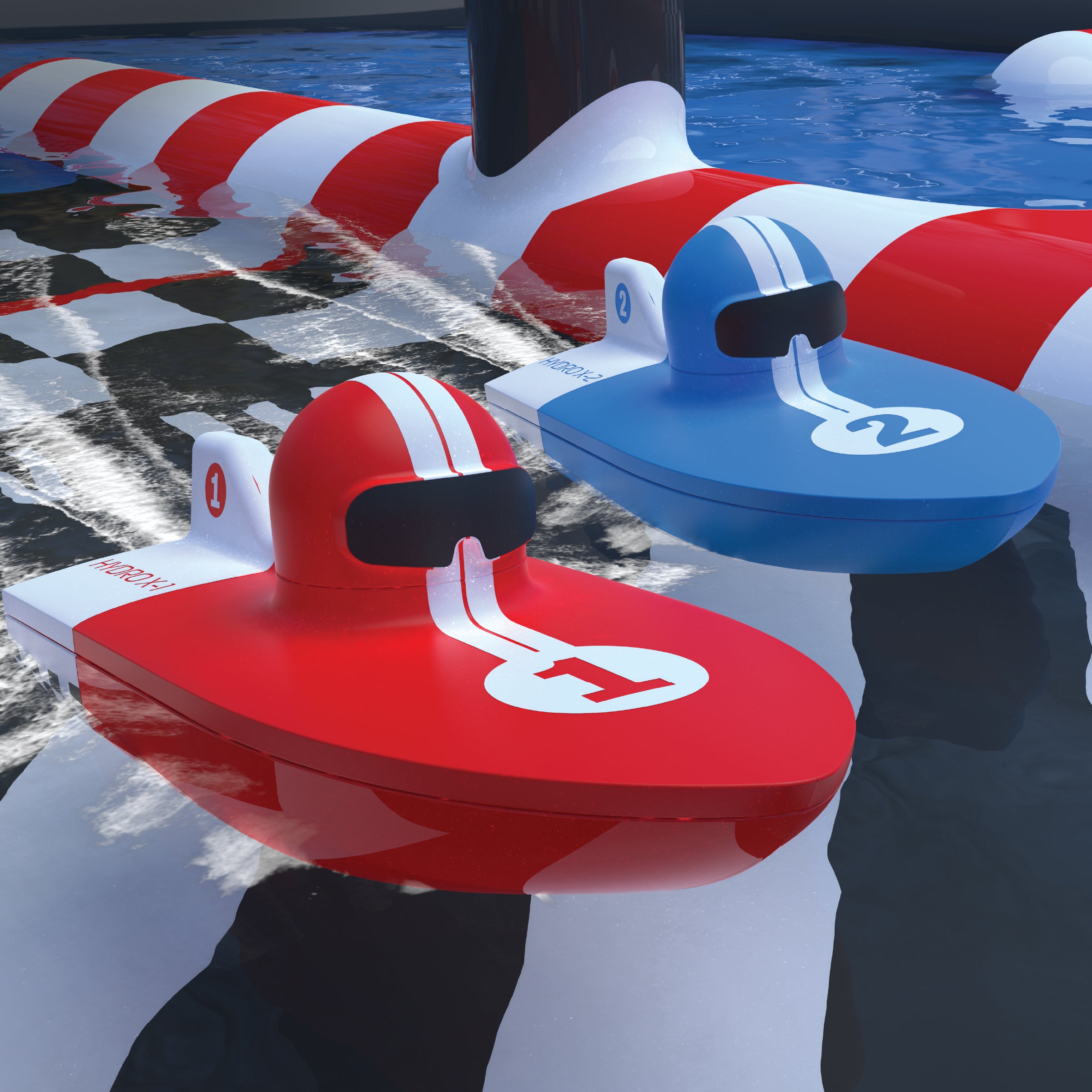Sharper Image RC Hydro Park Racers med oppblåsbar pool