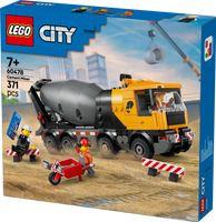 LEGO® City Betongbil. Stor anleggsleke med tre minifigurer for barn fra sju år 60478