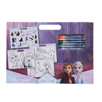 FROZEN, Tegnoblokk med fargestifter og klistremerker