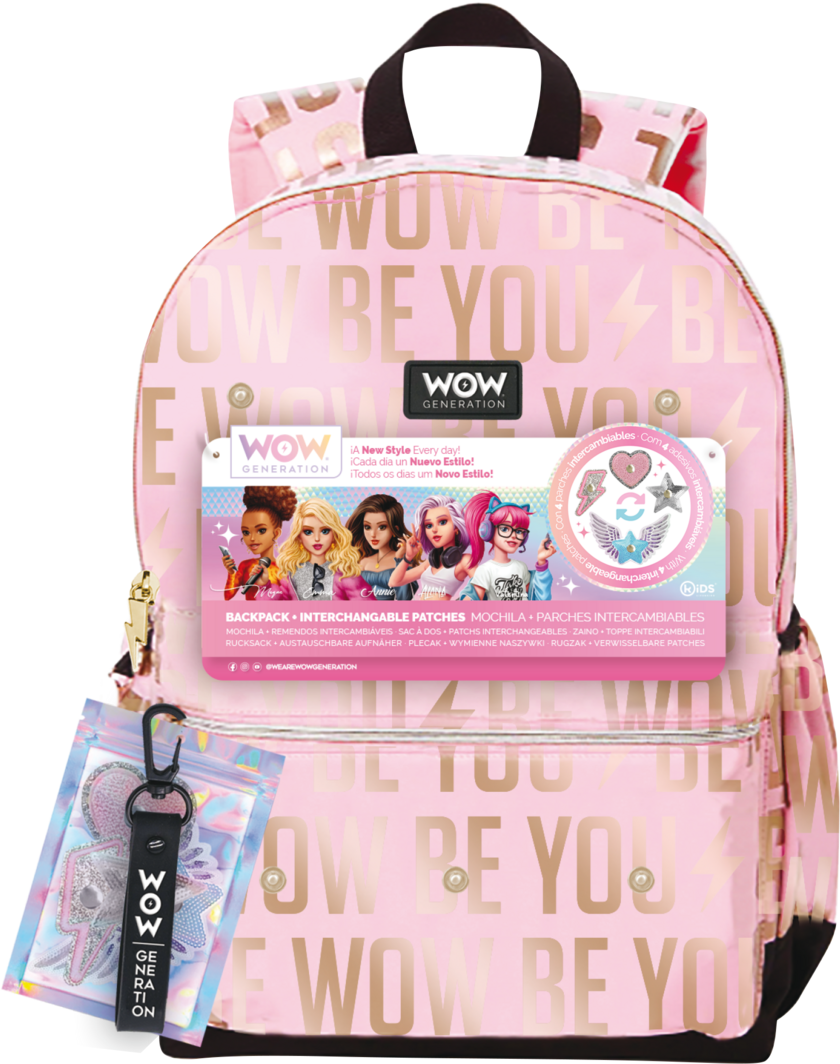 WOW Generation, Ryggsekk med Patches, 40 X 30 X 13 cm