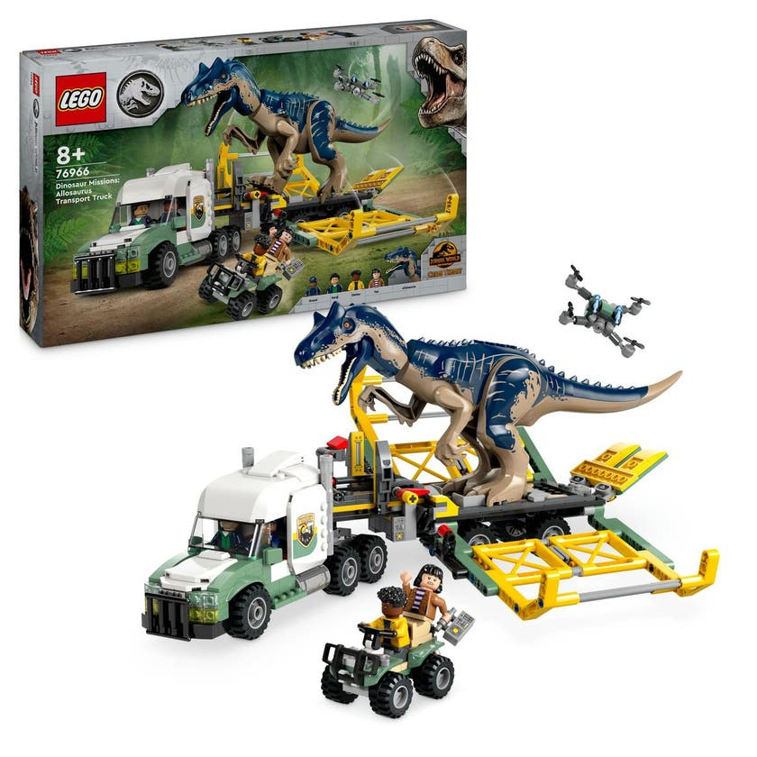 LEGO Jurassic World 76966, Dinosauroppdrag: transportbil med allosaurus