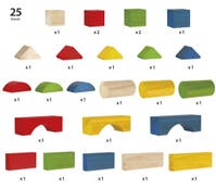 BRIO, Fargede treklosser, 25 stk